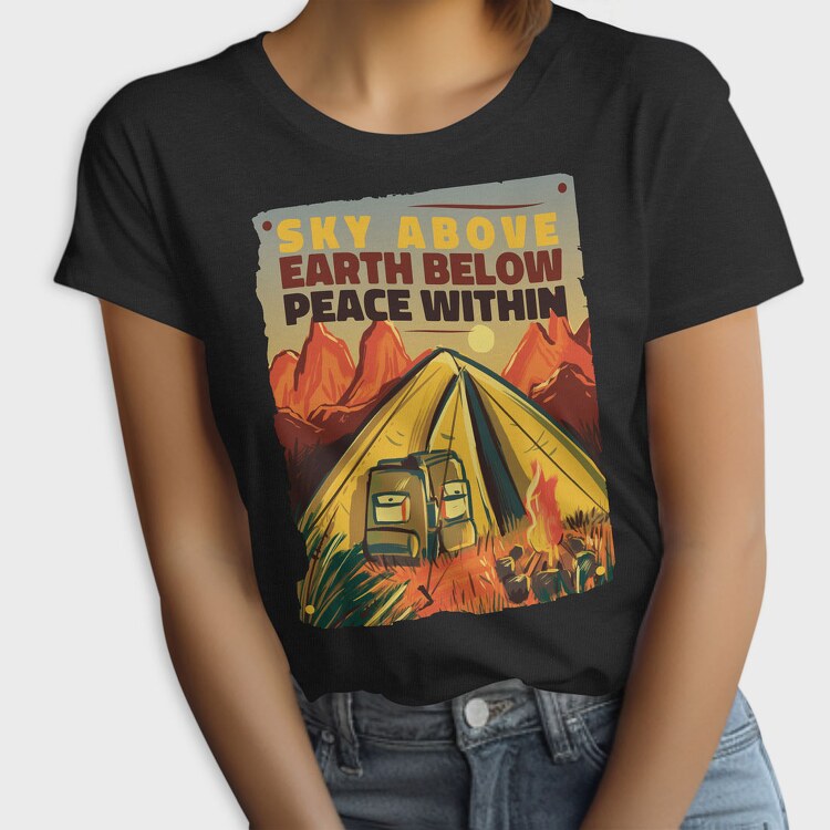 Camping Sky Above, Tricou Femei
