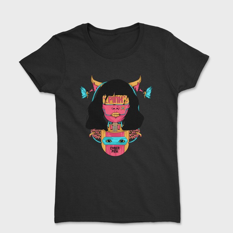 Cyber Pink Horns, Tricou Femei