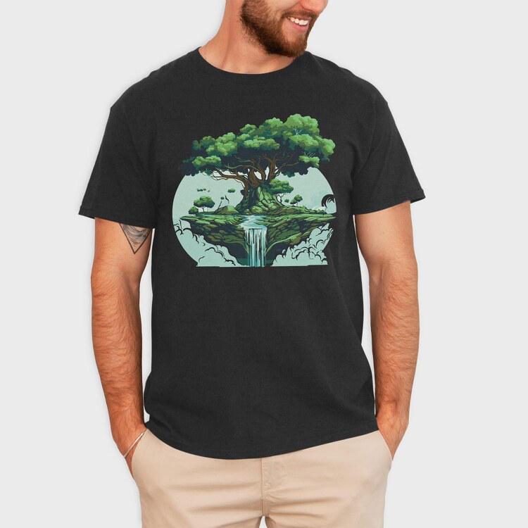 Tree Waterfall, Tricou Barbati (Unisex)