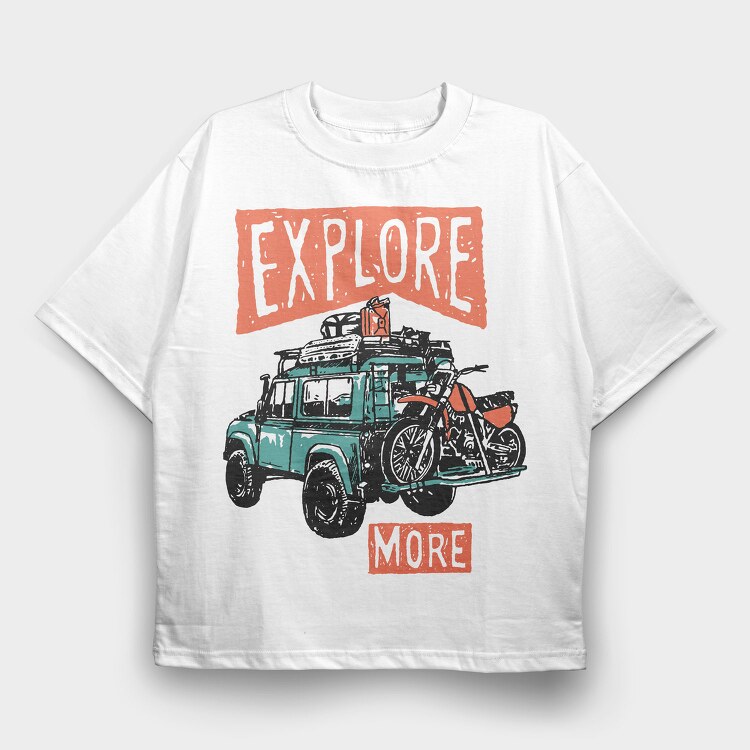 Explore More Adventure, Tricou Oversize Barbati (Unisex)