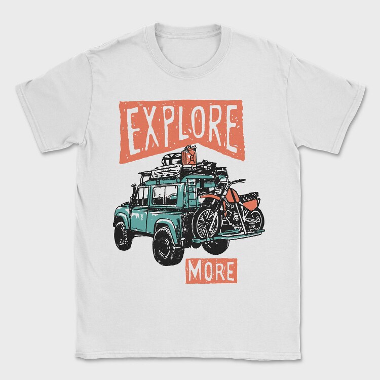 Explore More Adventure, Tricou Barbati (Unisex)
