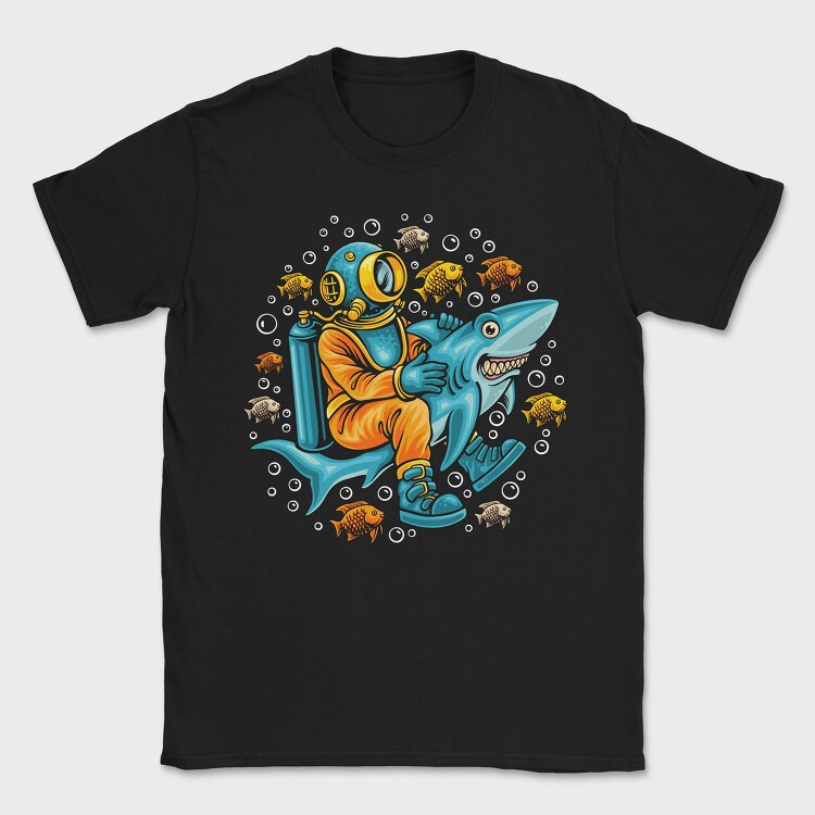 Dive Shark Dreams, Tricou Barbati (Unisex)