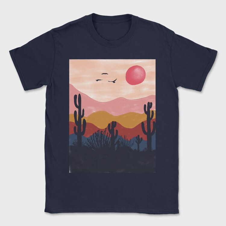 Desert Sunset Vibes, Tricou Barbati (Unisex)