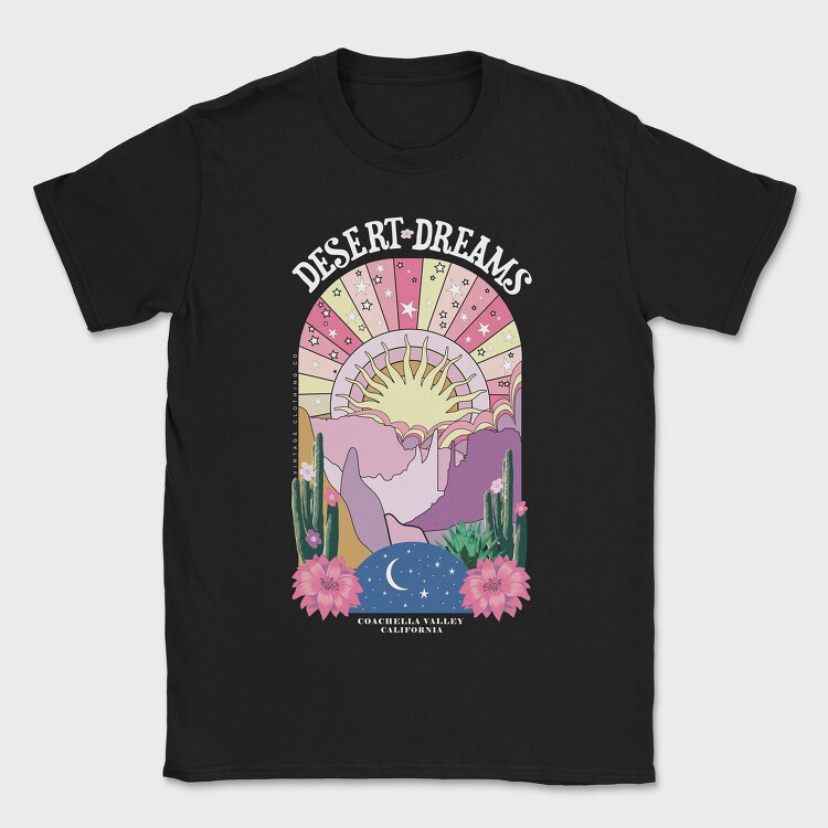 Desert Dreams Floral, Tricou Barbati (Unisex)