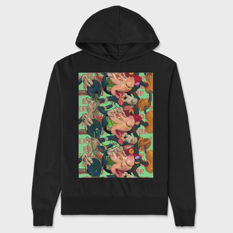 Cyberpunk Chaos, Hanorac Oversize Barbati (Unisex)