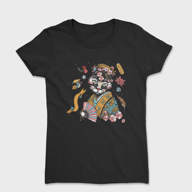 Cat Cherry Blossom, Tricou Femei