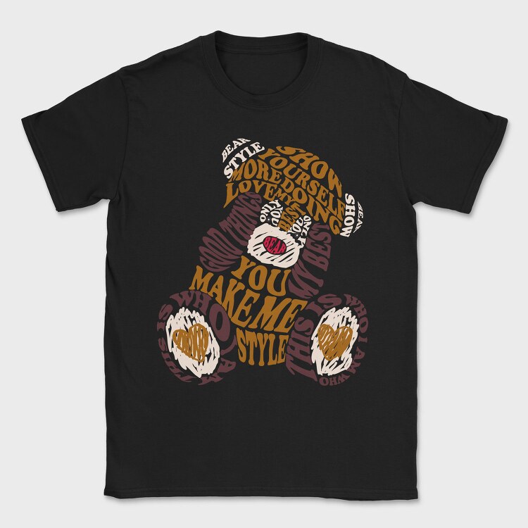 Bear Style Love You, Tricou Barbati (Unisex)
