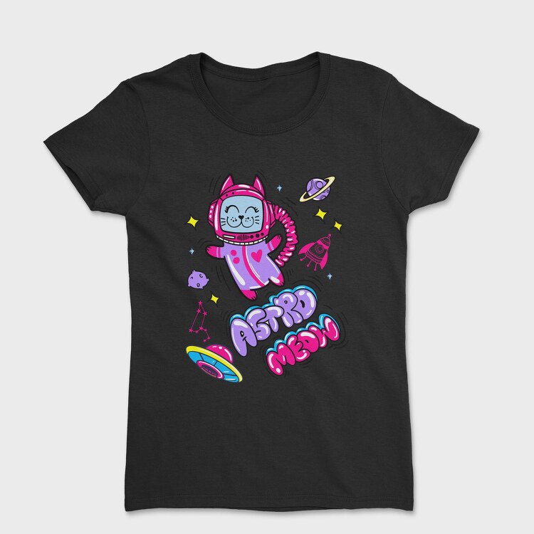 Cat Astronaut Meow, Tricou Femei