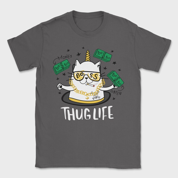 Cat Boss Life, Tricou Barbati (Unisex)