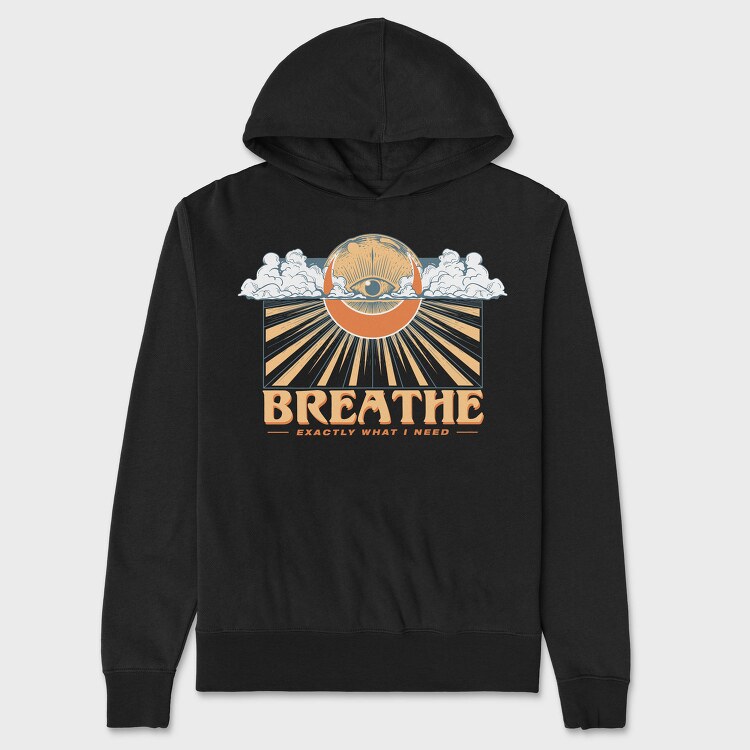 Breathe The Sky, Hanorac Oversize Barbati (Unisex)