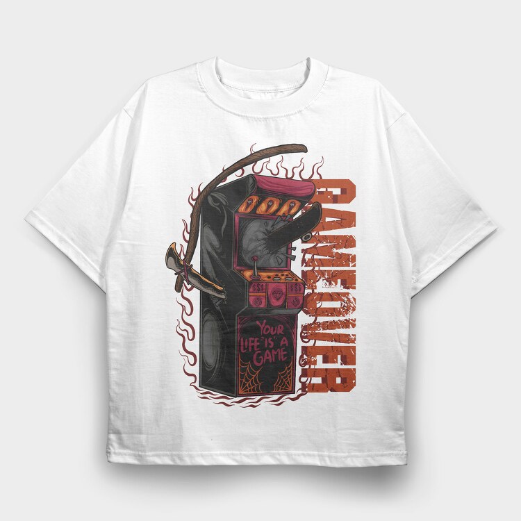 Arcade Demon Game, Tricou Oversize Barbati (Unisex)