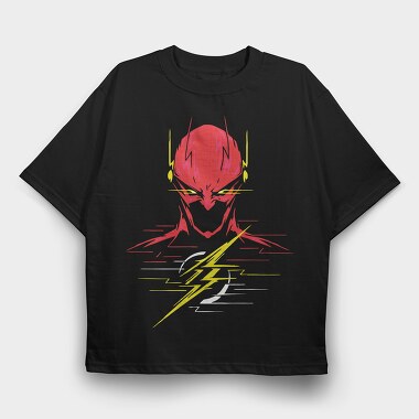 Electric Red Lightning, Tricou Oversize Barbati (Unisex)