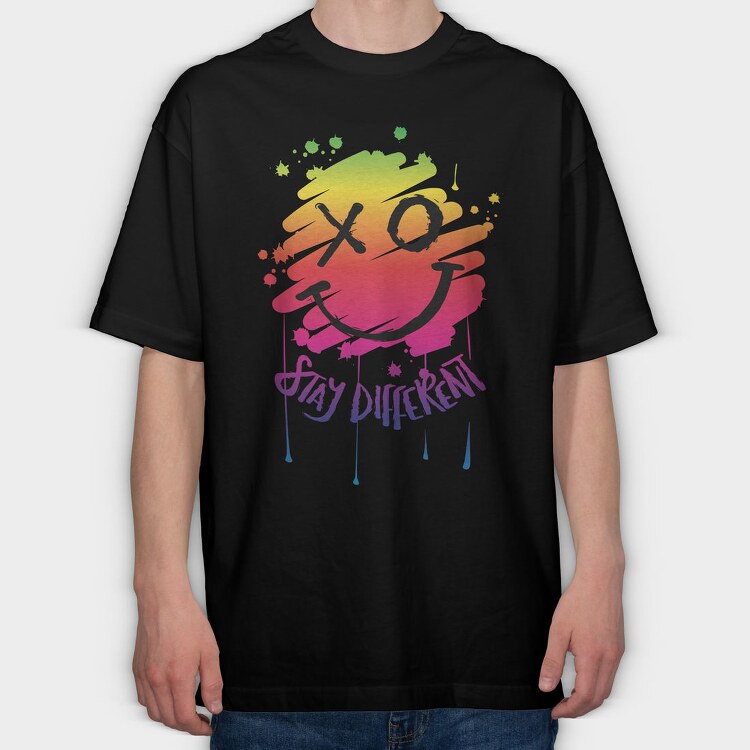 Color Splash Vibe, Tricou Oversize Barbati (Unisex)