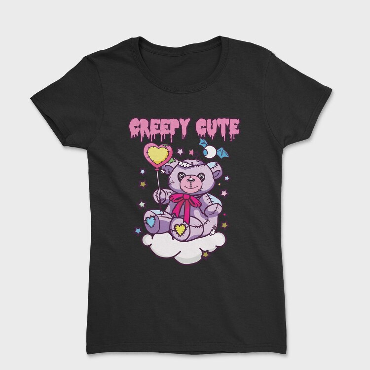 Creepy Cute Bear, Tricou Femei