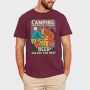 Camping and Beer, Tricou Barbati (Unisex)