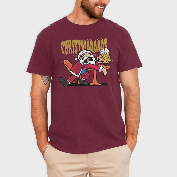 Christmas Santa Beer, Tricou Barbati (Unisex)