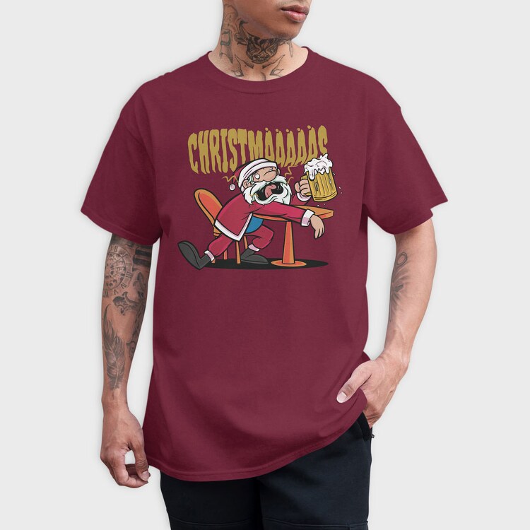 Christmas Santa Beer, Tricou Barbati (Unisex)