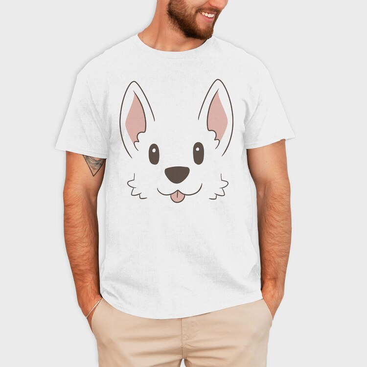 Corgi Face, Tricou Barbati (Unisex)