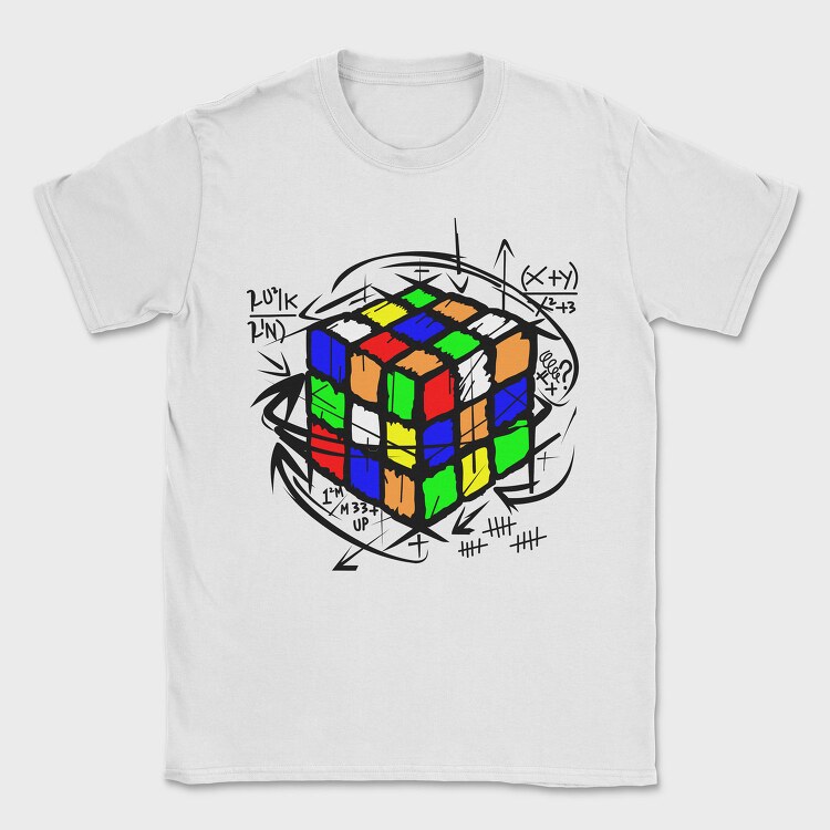 Color Block Cube, Tricou Barbati (Unisex)