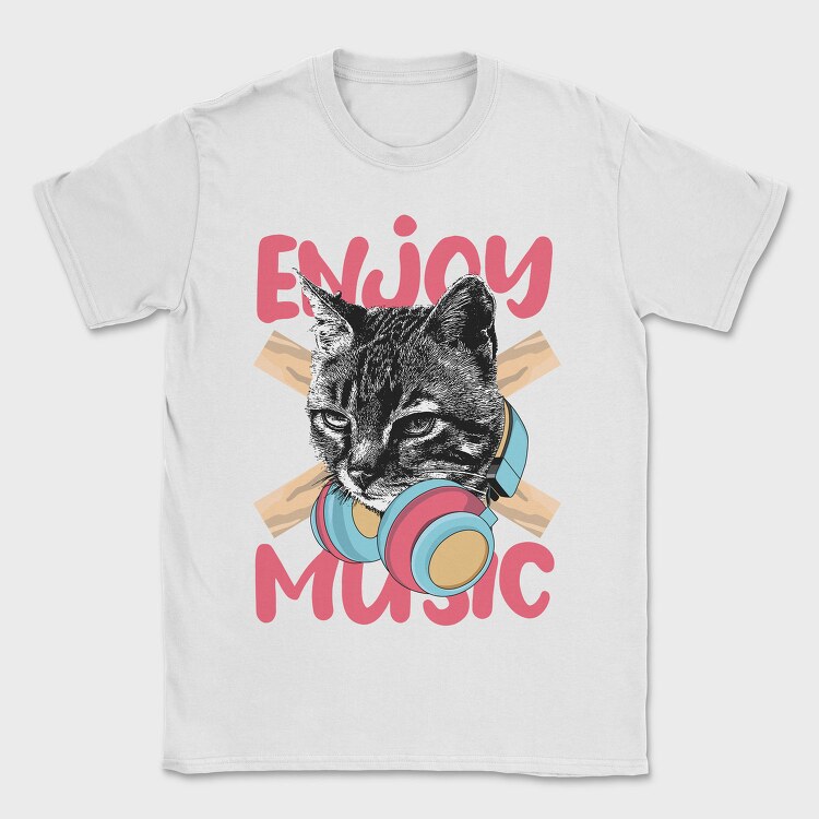 Cat Music Vibes, Tricou Barbati (Unisex)