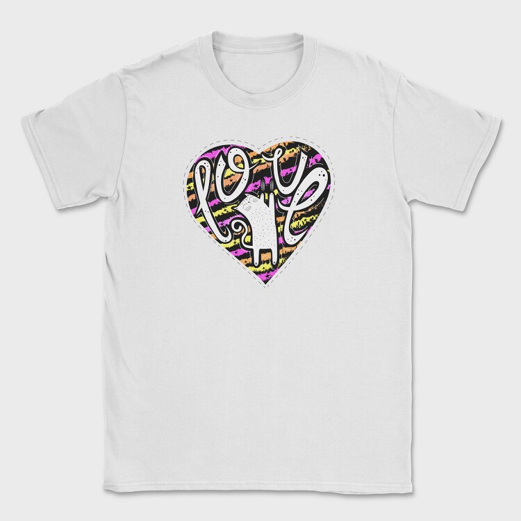 Cat Love Vibe, Tricou Barbati (Unisex)