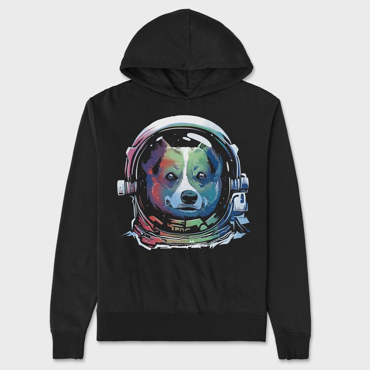 Corgi Space Rainbow, Hanorac Oversize Barbati (Unisex)