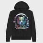 Corgi Space Rainbow, Hanorac Oversize Barbati (Unisex)