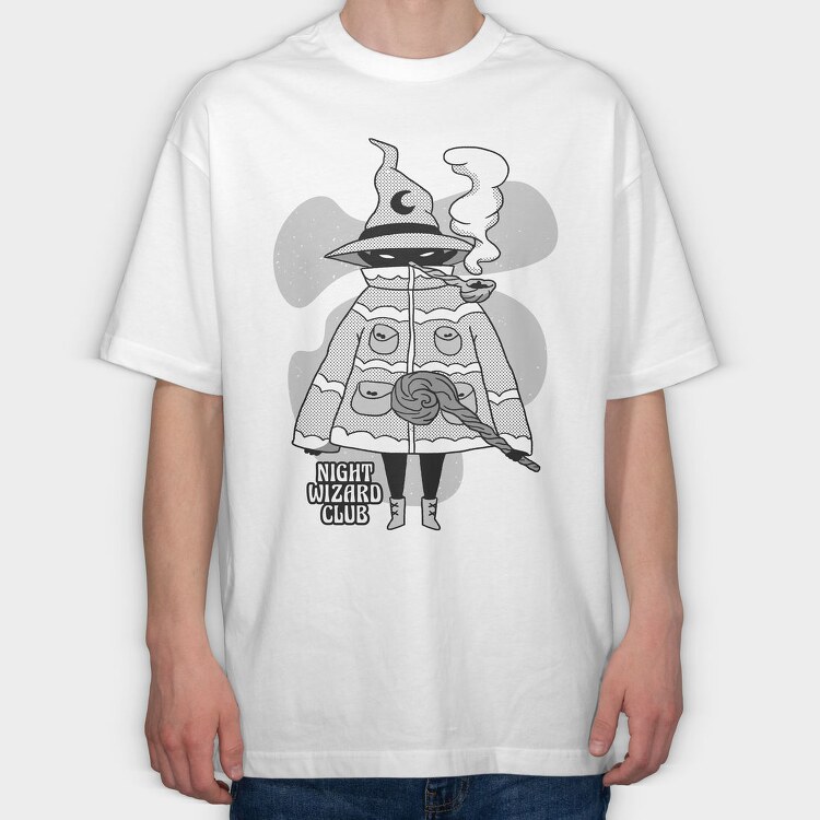 Evil Cartoon Wizard Night Club, Tricou Oversize Barbati (Unisex)