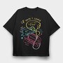 Cassette Time Rewind, Tricou Oversize Barbati (Unisex)
