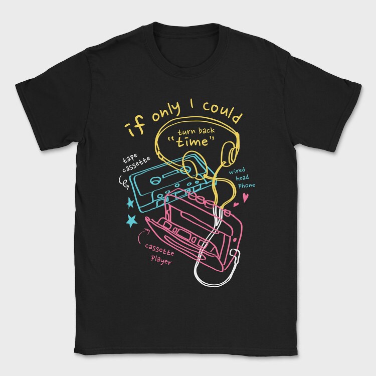 Cassette Time Rewind, Tricou Barbati (Unisex)
