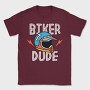 Biker Dude Helmet Flash, Tricou Barbati (Unisex)