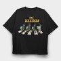 Beetle Beatle Crosswalk, Tricou Oversize Barbati (Unisex)