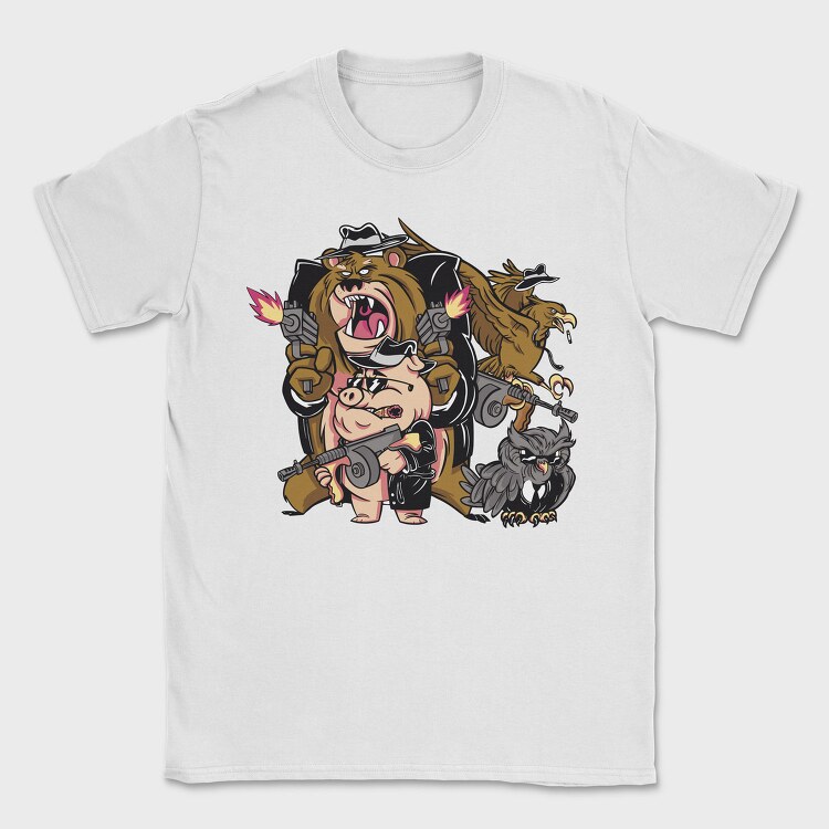 Badass Animal Gangster, Tricou Barbati (Unisex)