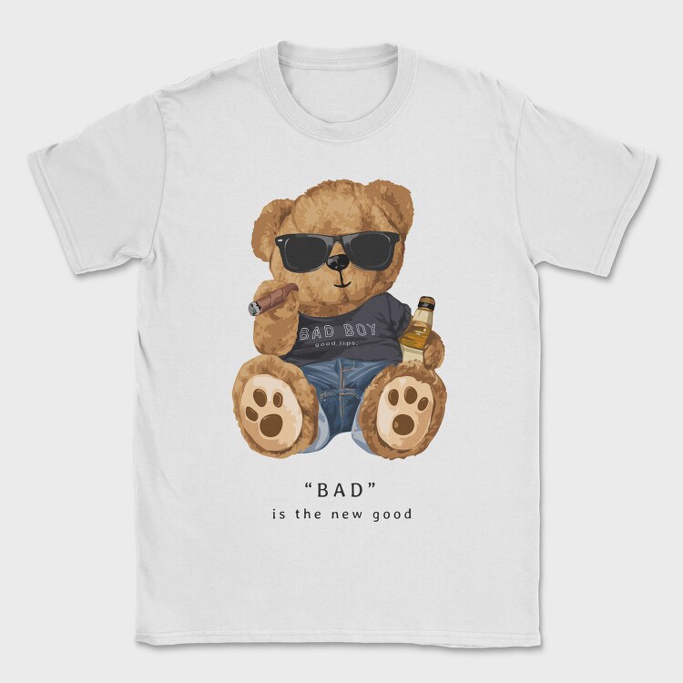 Bad Boy Bear Vibes, Tricou Barbati (Unisex)