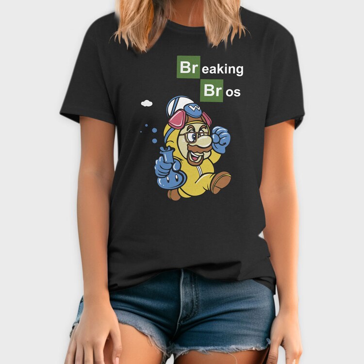 Breacking Bros Mario, Tricou Barbati (Unisex)