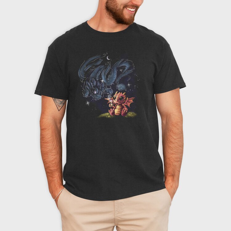 Magic Coffe Dragon, Tricou Barbati (Unisex)