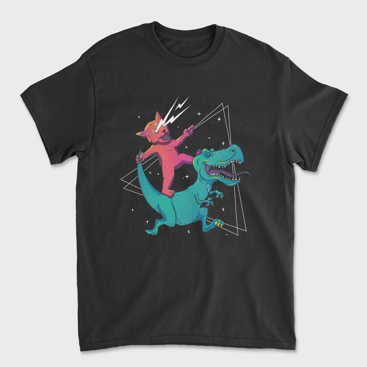 Trippy Cat, Tricou Barbati (Unisex)