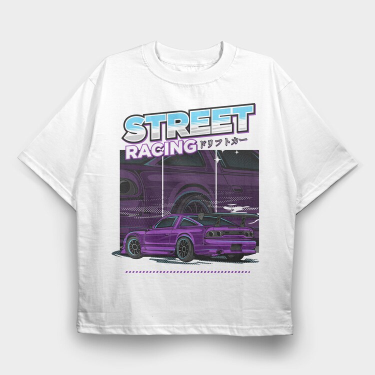 Street Racing 2, Tricou Oversize Barbati (Unisex)