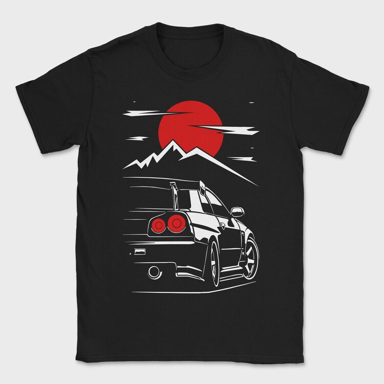 Skyline Sunset Mountain, Tricou Barbati (Unisex)