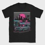 Skyline Retro Night, Tricou Barbati (Unisex)