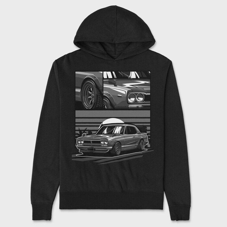 Skyline Gray, Hanorac Oversize Barbati (Unisex)