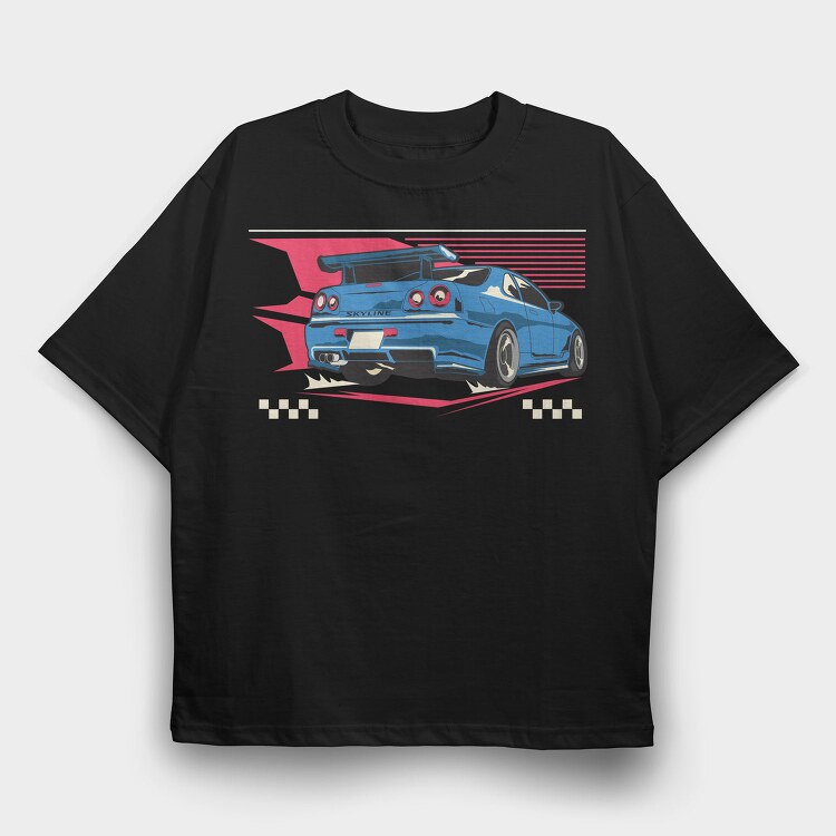Skyline 3, Tricou Oversize Barbati (Unisex)