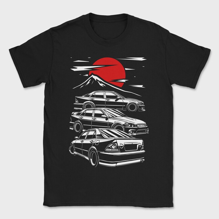 Jdm Altezza Sunset Mountain, Tricou Barbati (Unisex)