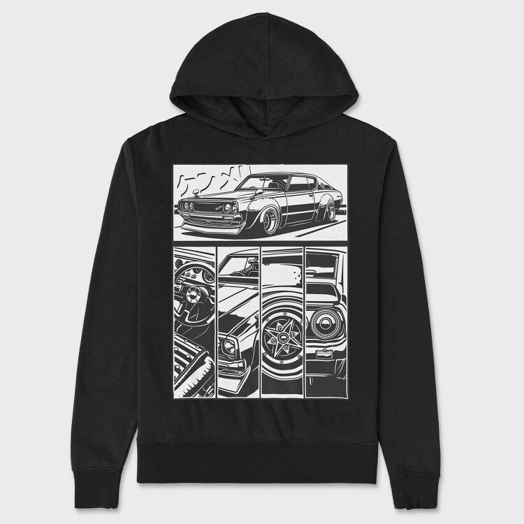Classic Car, Hanorac Oversize Barbati (Unisex)