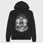 Viking Woman With Wolf, Hanorac Oversize Barbati (Unisex)