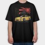 Yellow Nissan Rx7 Fast Metallic, Tricou Oversize Barbati (Unisex)