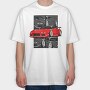Red Nissan 240Sx Stance, Tricou Oversize Barbati (Unisex)