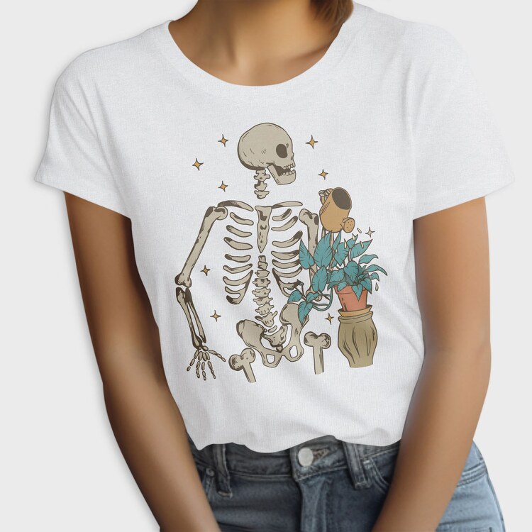 Skeleton Watering the Plant, Tricou Femei