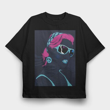 Peace Sign Vibes, Tricou Oversize Barbati (Unisex)