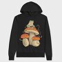 Cottagecore Mushroom Frog, Hanorac Oversize Barbati (Unisex)